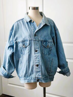 Vintage Pepsi Jean Jacket Size XL Light-wash Denim